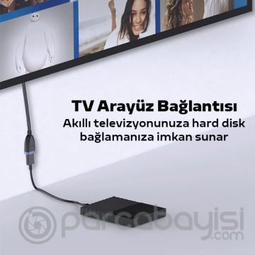 KUULAA USB3.0 2A Male to Female 15cm Dişi-Erkek Dönüştürücü Kablo