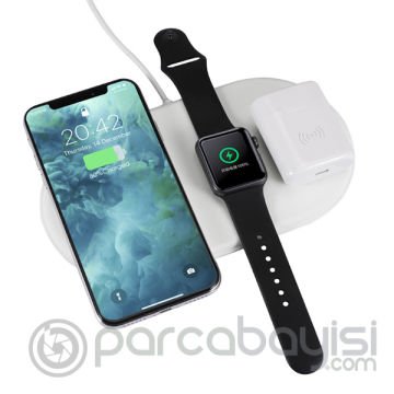 Air Power 3in1 Wireless Kablosuz Şarj iPhone+iWatch+AirPods