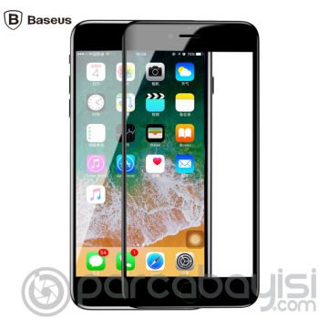 Baseus İPhone 7,8 Plus 4D Cam Ekran Koruyucu  Kavisli Full Kaplama Kırılmaz Cam