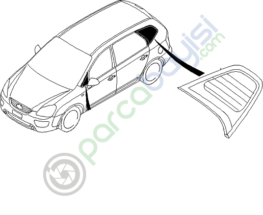 Kia Carens Kelebek Camı Fitil Sağ Orjinal | 878201D000