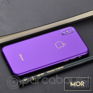 İphone X Xs Gold Logolu Yazılı Sticker Kaplama