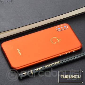 İphone X Xs Gold Logolu Yazılı Sticker Kaplama