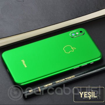 İphone X Xs Gold Logolu Yazılı Sticker Kaplama