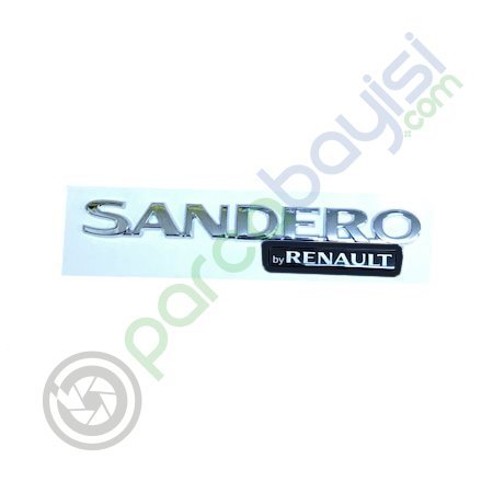 Dacia Sandero İçin Krom Sandero By Renault Yazısı Monogram Amblem Arka Yazı