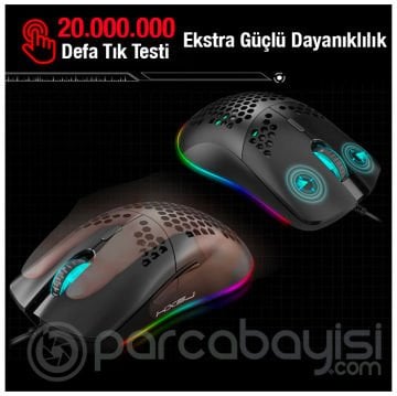 HXSJ J900 USB Kablolu RGB Dpi Oyuncu Mouse Gaming Mouse