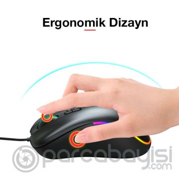 HXSJ J900 USB Kablolu RGB Dpi Oyuncu Mouse Gaming Mouse