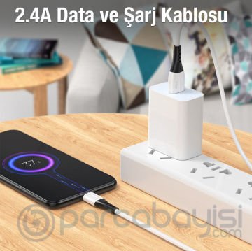 HOCO X82 Micro USB to USB 2.4A Silikon Data ve Şarj Kablosu