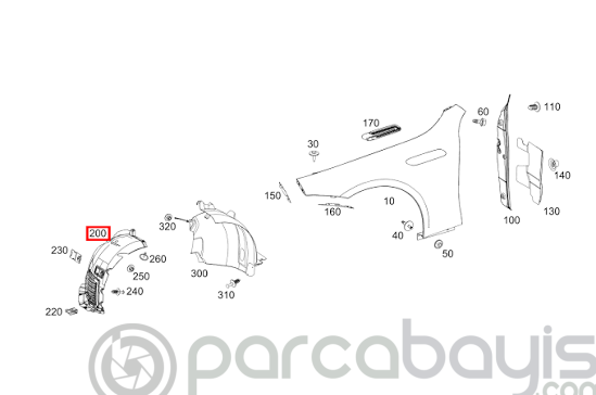 SAG ONUN ONU CAMURLUK DAVLUMBAZI AMG GT43 GT53 GT63 GT63S A2908803603