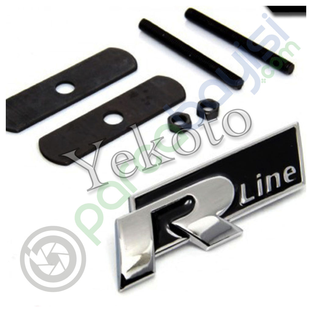 R Line Metal 3D Amblem Ön Panjur Logosu Orjinal Style