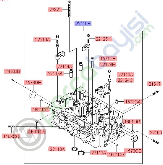 Silindir Kapağı Dizel Kia Pıcanto Rio Orjinal | 221102A001