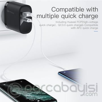 KUULAA 1 Usb QC3.0 1 PD 36W Universal Hızlı Şarj Başlık