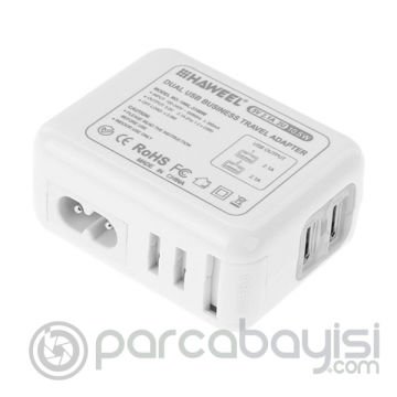 Haweel Universal Seyahat Şarj Adaptör İPhone Ve 1 Mikro Usb Şarj Kablosu Set