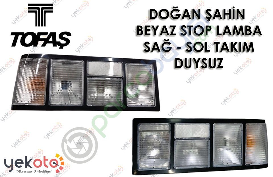 Tofaş Doğan Şahin Beyaz Stop Lamba Sağ Sol Takım Duysuz 2 Adet
