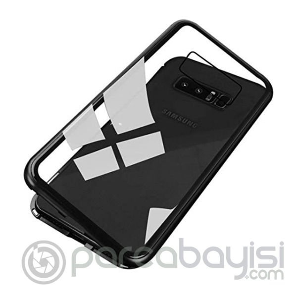 Sm Galaxy S10e Mıknatıslı 360 Koruma Arkası Cam Metal Frame Kılıf