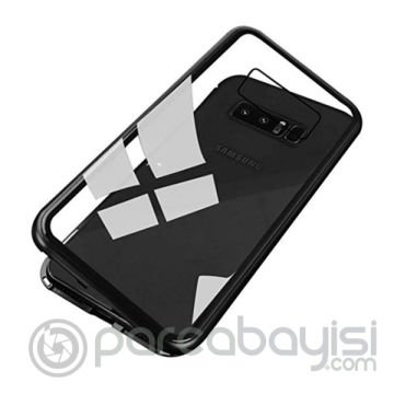 Sm Galaxy S10e Mıknatıslı 360 Koruma Arkası Cam Metal Frame Kılıf
