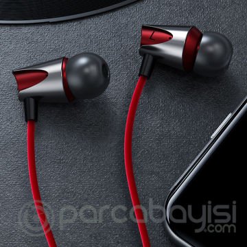 KUULAA Zinc Alloy 3.5mm Jack Mikrofonlu Kulak İçi Kulaklık