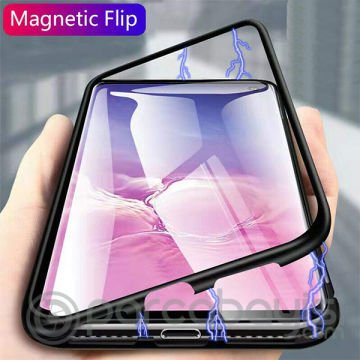 Sm Galaxy S10 Mıknatıslı 360 Koruma Arkası Cam Metal Frame Kılıf