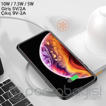 Ally Kablosuz Wireless Şarj Cihazı+Gece Lambası