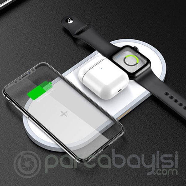 ALLY 3in1 Wireless Kablosuz Şarj iPhone+iWatch+AirPods