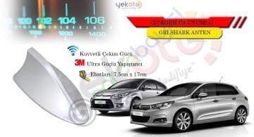 Citroen C4 Uyumlu Gri Shark Anten Köpek Balığı Anten