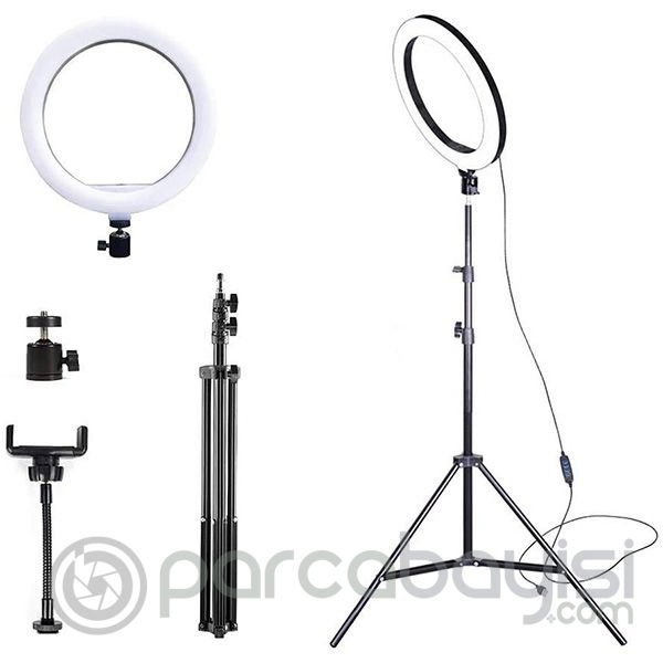 ALLY 10 İnch  Halka Led Tripod(2M)Youtuber Video Selfie Stüdyo Makyaj Işığı