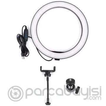 ALLY 10 İnch  Halka Led Tripod(2M)Youtuber Video Selfie Stüdyo Makyaj Işığı