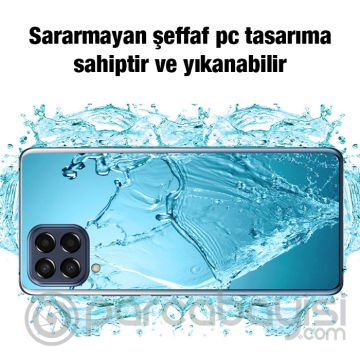 Ally SM Galaxy M53 Kılıf Kamera Korumalı Ultra İnce Şeffaf Silikon Kılıf