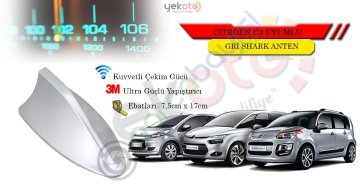Citroen C3 Uyumlu Gri Shark Anten Köpek Balığı Anten
