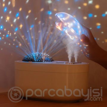 1000ML Çocuk Odası İçin Double Spray Hava Nemlendirici Buhar Makinası Led Işıklı Humidifier