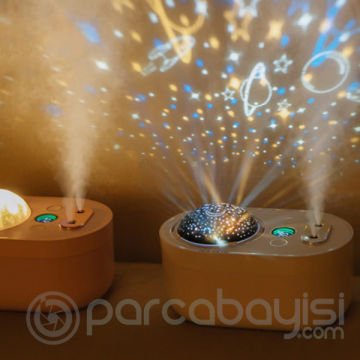 1000ML Çocuk Odası İçin Double Spray Hava Nemlendirici Buhar Makinası Led Işıklı Humidifier