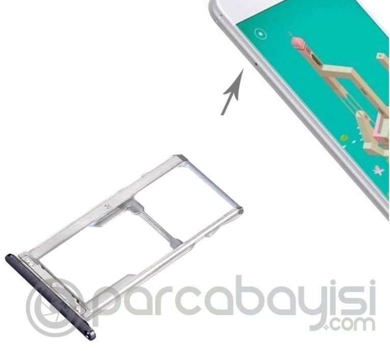 Meizu M3 Note Sim Hafıza Kart Kapağı Tutucu