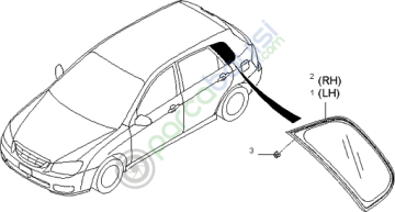 Kia Cerato Kelebek Camı Fitil Sağ Orjinal | 878202F210