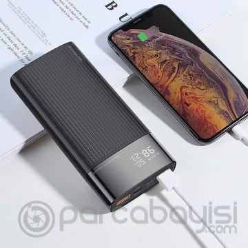 KUULAA 18W 20000mAh Power Bank Type-C PD Hızlı şarj + Quick Charge 3.0 USB