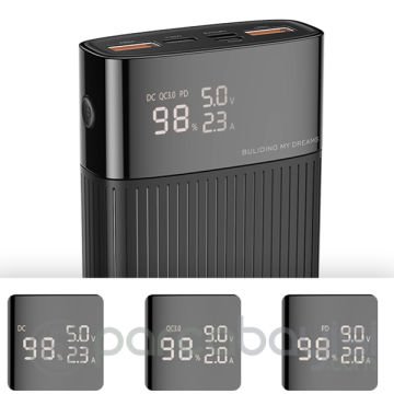 KUULAA 18W 20000mAh Power Bank Type-C PD Hızlı şarj + Quick Charge 3.0 USB