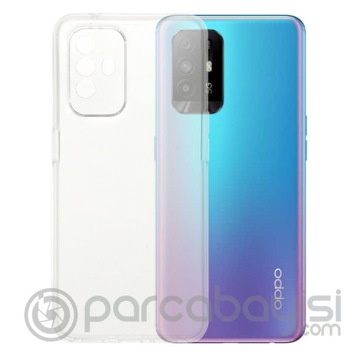 Ally OPPO A95 5G Kılıf Kamera Korumalı Ultra İnce Şeffaf Silikon Kılıf