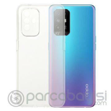 Ally OPPO A95 5G Kılıf Kamera Korumalı Ultra İnce Şeffaf Silikon Kılıf