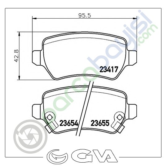 Opel Combo Arka Balata Seti 2002 Sonrası 93188727-1605967