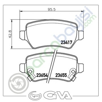 Opel Combo Arka Balata Seti 2002 Sonrası 93188727-1605967