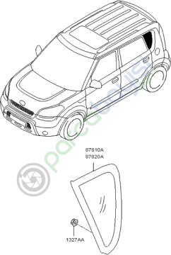 Kia Soul Kelebek Camı Sağ Orjinal | 878202K000