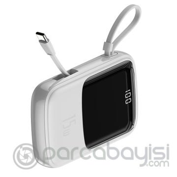 Baseus Q pow 3A Dijital Gösterge 10000mAh Power Bank +Type C Başlık