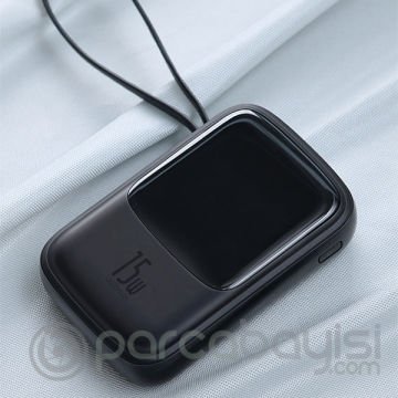 Baseus Q pow 3A Dijital Gösterge 10000mAh Power Bank +Type C Başlık