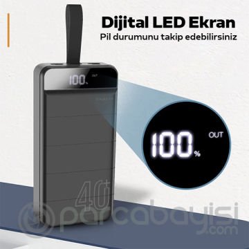 KUULAA Power Bank 40000mAh Hızlı Taşınabilir Sarj Cihazı