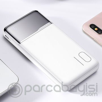 KUULAA 10000mAh LED Digital Display Dual USB Çıkışlı Power Bank