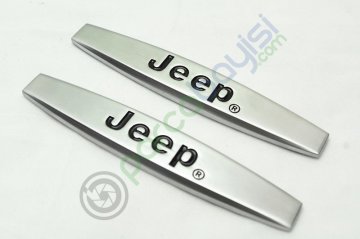 Jeep Metal Paslanmaz Dekoratif Amblem Logo 2 Adet