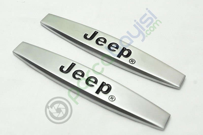 Jeep Metal Paslanmaz Dekoratif Amblem Logo 2 Adet