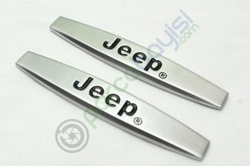 Jeep Metal Paslanmaz Dekoratif Amblem Logo 2 Adet