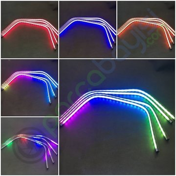 Ön Panjur İçi Led Rgb Aydınlatma Uzaktan Kumandalı Esnek Neon Led 60 Cm