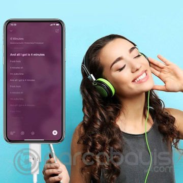 İOS iPhone İçin Erkek Usb Type C Dişi Otg Kulaklık ve Şarj Adaptörü