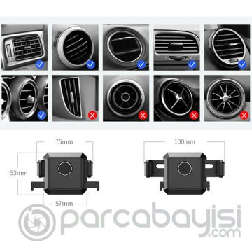 Ally 360° Rotation Araç Havalandırma Telefon Tutucu