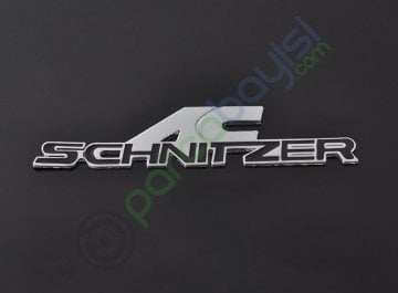 Ac Schnıtzer Metal 3D Amblem Logo Siyah Gri